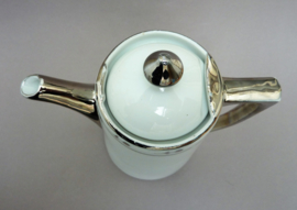 SPM Walkure Art Deco koffiepot wit met zilver