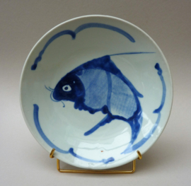 Chinese blue white Koi Carp porcelain