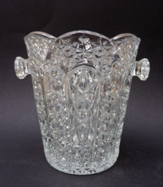 Early American Pattern Glass hobstar ice bucket