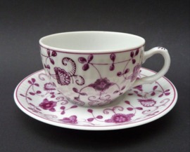 August Warnecke China Purpur hot chocolate cup with saucer