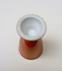 Art Deco orange lusterware porcelain egg cups set