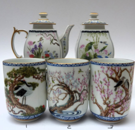 Franklin Mint Birds and Flowers Japanse theekom