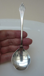 Gerritsen Zeist Art Deco verzilverde jamlepel Palmet