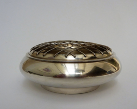 Silver plated flower frog rose bowl