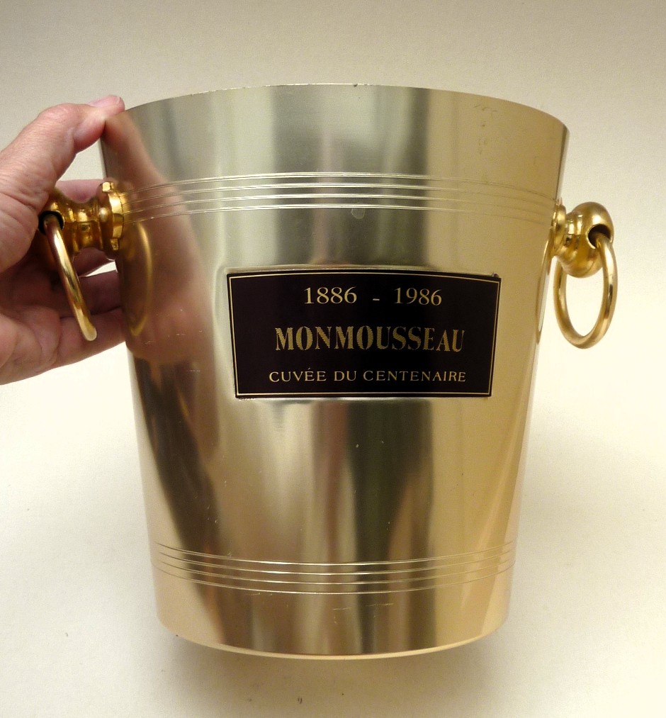 Monmousseau goudkleurige aluminium champagnekoeler