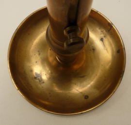 Antique brass ejector chamber candlestick