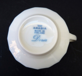 Arabia Finland Doria koffiekop en schotel