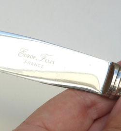 Europ Felix Haviland silver plated dessert knives Beaded edge Pearl