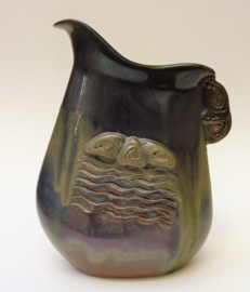 Studio pottery whale tail pitcher