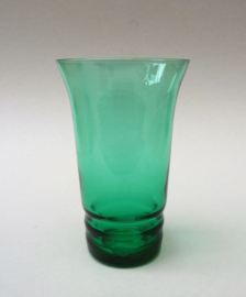 Kristalunie Art Deco groen glazen waterbekers
