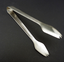 Mid Century Modern silver plated ice cube tongs