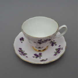 Ridgway Colclough potteries roze bone china theekop en schotel