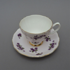 Ridgway Colclough potteries pink and lilac violets cup and saucer