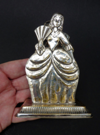 Prima NS Sweden silver plated napkin holder lady in ball gown
