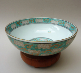 Japanse Gold Imari turquoise porseleinen kom