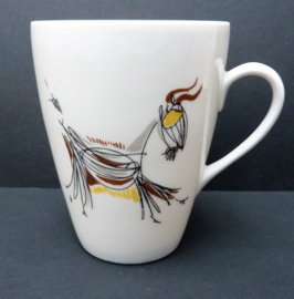 Dutch Mid Century Mosa cup with saucer Bull