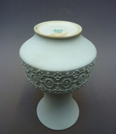 KPM Bavaria op art white biscuit porcelain vase