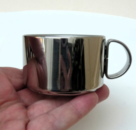 Italwaber stainless steel espresso cup with saucer