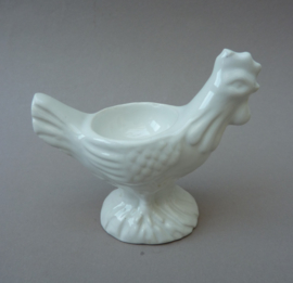 Een paar antieke Franse faience Kip eierdoppen