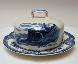 Johnson Brothers Old Britain Castles Blue lidded butter dish