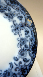 Grimwades Upper Hanley Pottery semi porcelain Flow Blue borden