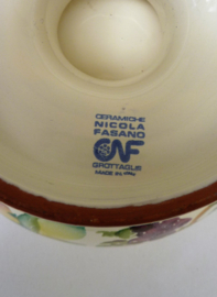 Nicola Fasano Grottaglie faience fruitschaal op voet