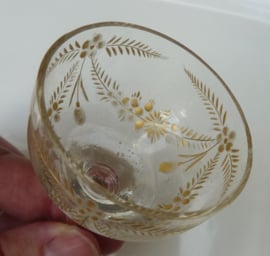 Baccarat St Louis gilded engraved liqueur glasses 19th century