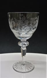 Meissen engraved crystal wine glass