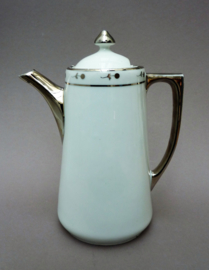 SPM Walkure Art Deco koffiepot wit met zilver