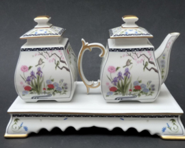 Franklin Mint Birds and Flowers Japans roomstel