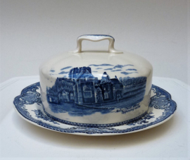 Johnson Brothers Old Britain Castles Blue lidded butter dish