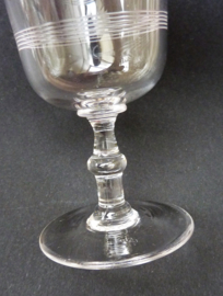Leerdam wine glasses guilloche etched