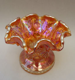 Imperial Glass Ohio Fashion Marigold Carnival Punch Bowl stand