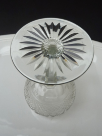 Dutch diamond and fan cut crystal wine glasses Kristalunie Graziella