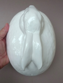 White ceramic hare tureen Japan