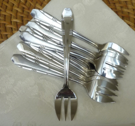 Franse Mid Century RVS oestervorkjes