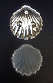 English silver plated butter caviar shell dish