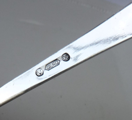 Gero model 220 Parelrand verzilverde lange lepel