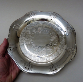 Viking Plate Canada Art Deco verzilverde friandise schaal