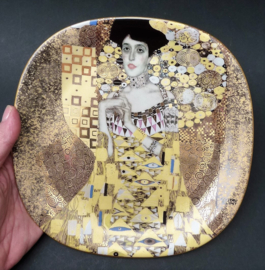 Lilien Porzellan Gustav Klimt Portrait der Adele Bloch Bauer wall plate 