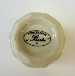 Porcelain Bistro witte eierdopjes met zwart randje