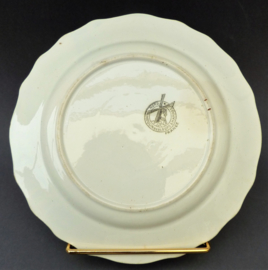 Moulin des Loups Hamage faience dessert plates decorated with bird pairs