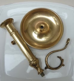 Brass ejector chamberstick 19th century