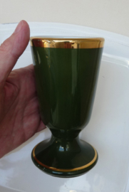 Pillivuyt warme chocolademelk bekers groen goud