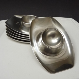 Braun und Kemmler Mid Century stainless steel egg cups