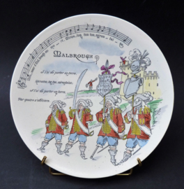 George Dreyfus faience Plat Parlant Malbrough 19th century