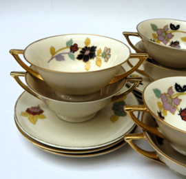 Art Deco bouillon broth cups Pirkenhammer 10882