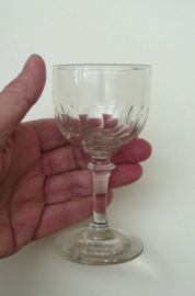 Antique olive cut dessert wine glasses 19th century