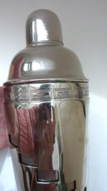 Art Deco chrome plated Recipe cocktail shaker