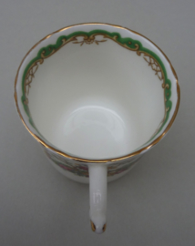 Coalport Broadway Green demitasse espresso cup with saucer